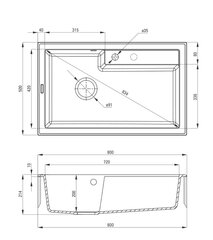 Graniidist köögivalamu Deante Eridan ZQE A10B, Alabaster цена и информация | Раковины на кухню | kaup24.ee