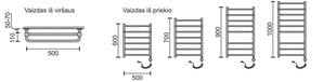 Elektriline käterätikuivati Rosela Viktorija Plus küttekehaga, 500x900 mm, 300W hind ja info | Vannitoa radiaatorid ja käterätikuivatid | kaup24.ee