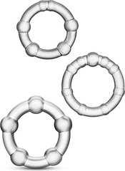STD НАБОР 3 ЭРЕКЦИОННЫХ КОЛЬЦА ПРОЗРАЧНЫЕ ОСТАТЬСЯ ТВЕРДЫМИ цена и информация | БДСМ и фетиш | kaup24.ee
