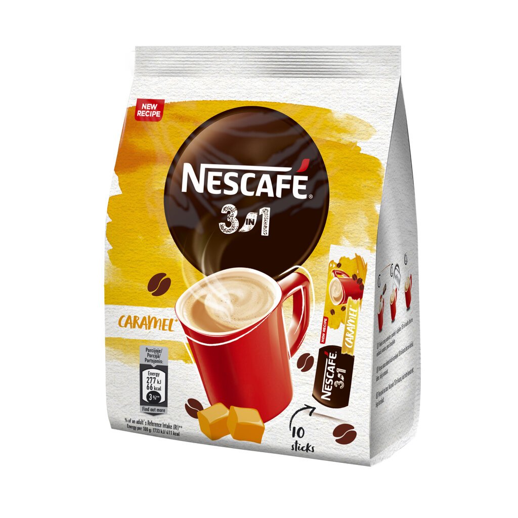 Nescafe Caramel 3in1 kohvijook, (10x16 g) x 6 tk цена и информация | Kohv, kakao | kaup24.ee