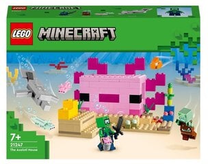 Lego Minecraft 21247 Axoloti maja цена и информация | Конструкторы и кубики | kaup24.ee