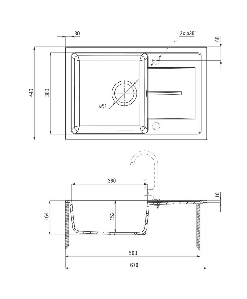 Graniidist köögivalamu Deante Leda ZRD 2113, Graphite цена и информация | Köögivalamud | kaup24.ee