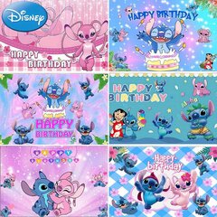 Autoriseeritud Disney Stitch sünnipäeva taustakangas, sünnipäevapeo kaunistus hind ja info | Kirjatarbed | kaup24.ee