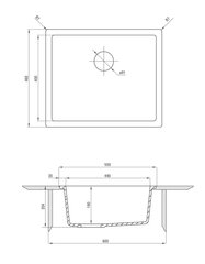 Deante гранитная кухонная мойка Deante Corda Flush ZQA A10F, Alabaster цена и информация | Раковины на кухню | kaup24.ee