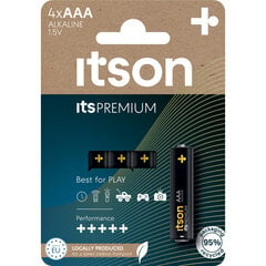 Элементы itson itsPREMIUM Alkaline LR03IPR/4CP цена и информация | Батарейки | kaup24.ee