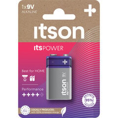 Элементы itson itsPOWER Alkaline 6LR61IPO/1CP 9V цена и информация | Батарейки | kaup24.ee