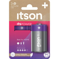 itson itsPOWER patarei Alkaline LR20IPO/2CP hind ja info | Patareid | kaup24.ee