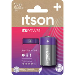 itson itsPOWER patarei Alkaline LR14IPO/2CP hind ja info | Patareid | kaup24.ee