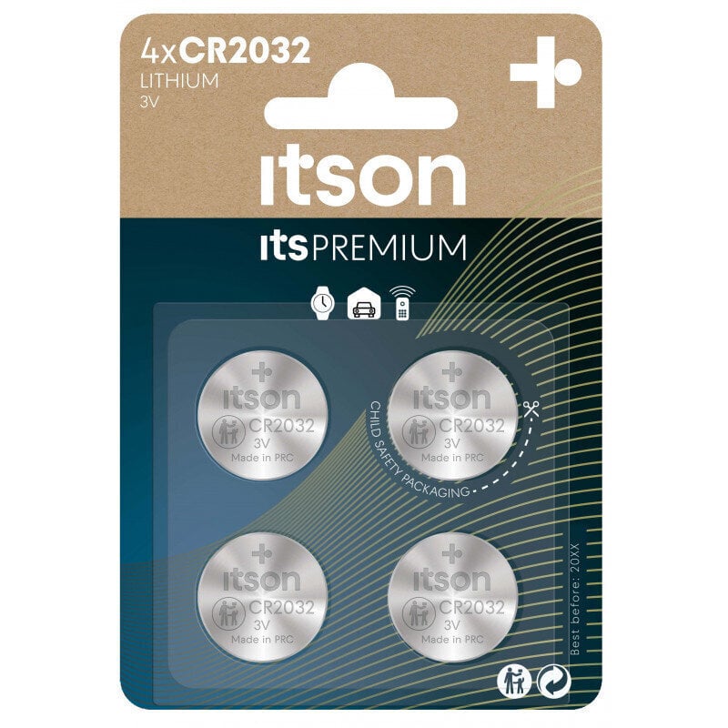 itson itsPREMIUM patarei CR2032IT/4BP hind ja info | Patareid | kaup24.ee