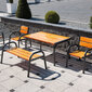 Laud Patio Park Lux 151 cm, pruun/hall цена и информация | Aialauad | kaup24.ee