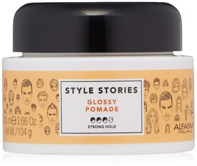 Tugeva fikseerimisega säravaha - Alfaparf Milano Style Stories Glossy Pomade Strong Hold, 100 ml цена и информация | Средства для укладки волос | kaup24.ee