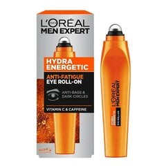 Jahutav silmaümbrusgeel meestele L'Oreal Paris Men Expert Hydra Energetic Ice Cool Eye Roll On 10 ml цена и информация | Сыворотки, кремы для век | kaup24.ee