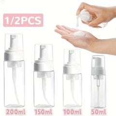 '1tk/2tk 50ml/100ml/150ml Vahtseep Pudel Plastmousse Refill Hotellidele/poedele' hind ja info | Vannitoa sisustuselemendid ja aksessuaarid | kaup24.ee