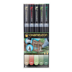 Chameleon, 5 Pen Set Nature Tones hind ja info | Kunstitarbed, voolimise tarvikud | kaup24.ee