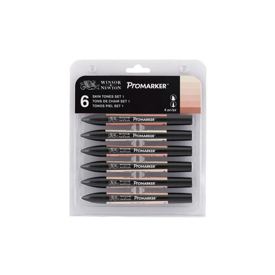 Wn Promarker 6 Skintones Set 1 hind ja info | Kunstitarbed, voolimise tarvikud | kaup24.ee