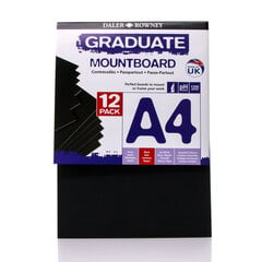 Паспарту комплект, Daler-Rowney, Graduate Mb A4 Black 12Pk цена и информация | Канцелярские товары | kaup24.ee