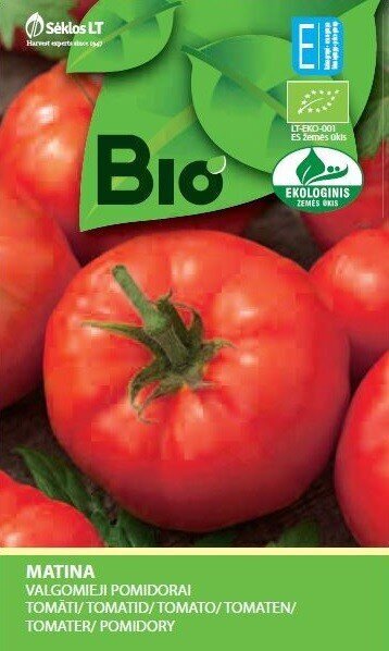 Harilik tomat MATINA „BIO” 0,1 G hind ja info | Köögivilja-, marjaseemned | kaup24.ee