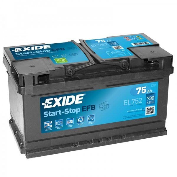 Aku EXIDE EL752 75 Ah 730 A EFB цена и информация | Akud | kaup24.ee