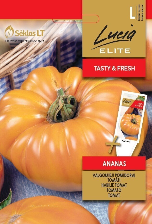 Tomat ANANAS „LUCIA ELITE” 0,1 G цена и информация | Köögivilja-, marjaseemned | kaup24.ee