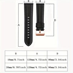 'Kellarihm, 18mm 20mm Kunstnahk Asendusrant Samsung Galaxy Garmin' hind ja info | Nutikellad (smartwatch) | kaup24.ee