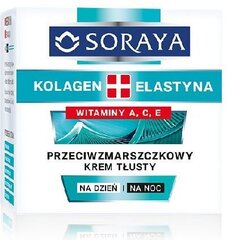 Жирный крем для лица против морщин Soraya Kolagen Elastyn 50 мл цена и информация | Кремы для лица | kaup24.ee