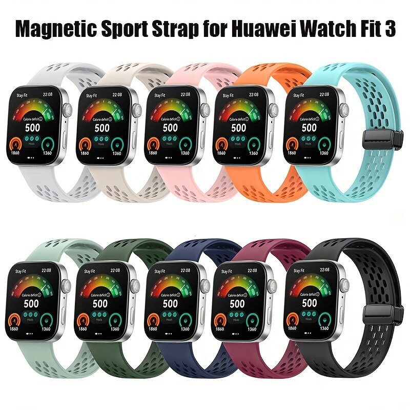 'Kokkupandav Huawei FIT3 silikoonist rihm mitme auguga õhutatuseks - ilma akuta.' цена и информация | Nutikellad (smartwatch) | kaup24.ee