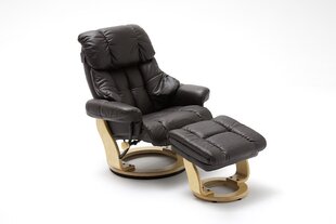 Кресло с пуфом Calgary, коричневое/песочное цена и информация | Кресла для отдыха | kaup24.ee