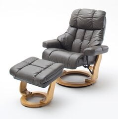Кресло с пуфом Calgary, матовое коричневое/песочное цена и информация | Кресла в гостиную | kaup24.ee