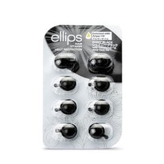 ELLIPS Shiny Black vitamiinid tumedatele juustele, kapslid 1 ml x N8 hind ja info | Maskid, õlid, seerumid | kaup24.ee