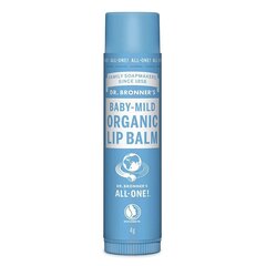 DR. BRONNER'S Органический бальзам для губ Baby-Mild 4 г цена и информация | Помады, бальзамы, блеск для губ | kaup24.ee