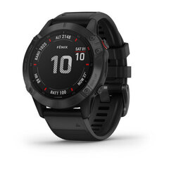 Умные часы Garmin Fenix 6 Pro, черные, с черным ремешком цена и информация | Смарт-часы (smartwatch) | kaup24.ee