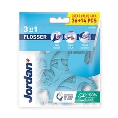 JORDAN 3-in-1 Flosser Зубная нить с держателем N50 цена и информация | Для ухода за зубами | kaup24.ee