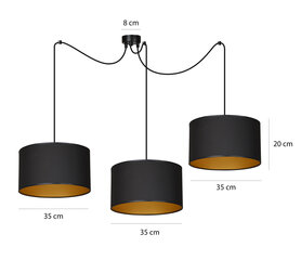Emibig подвесной светильник Roto 3 цена и информация | Потолочный светильник, 38 x 38 x 24 см | kaup24.ee