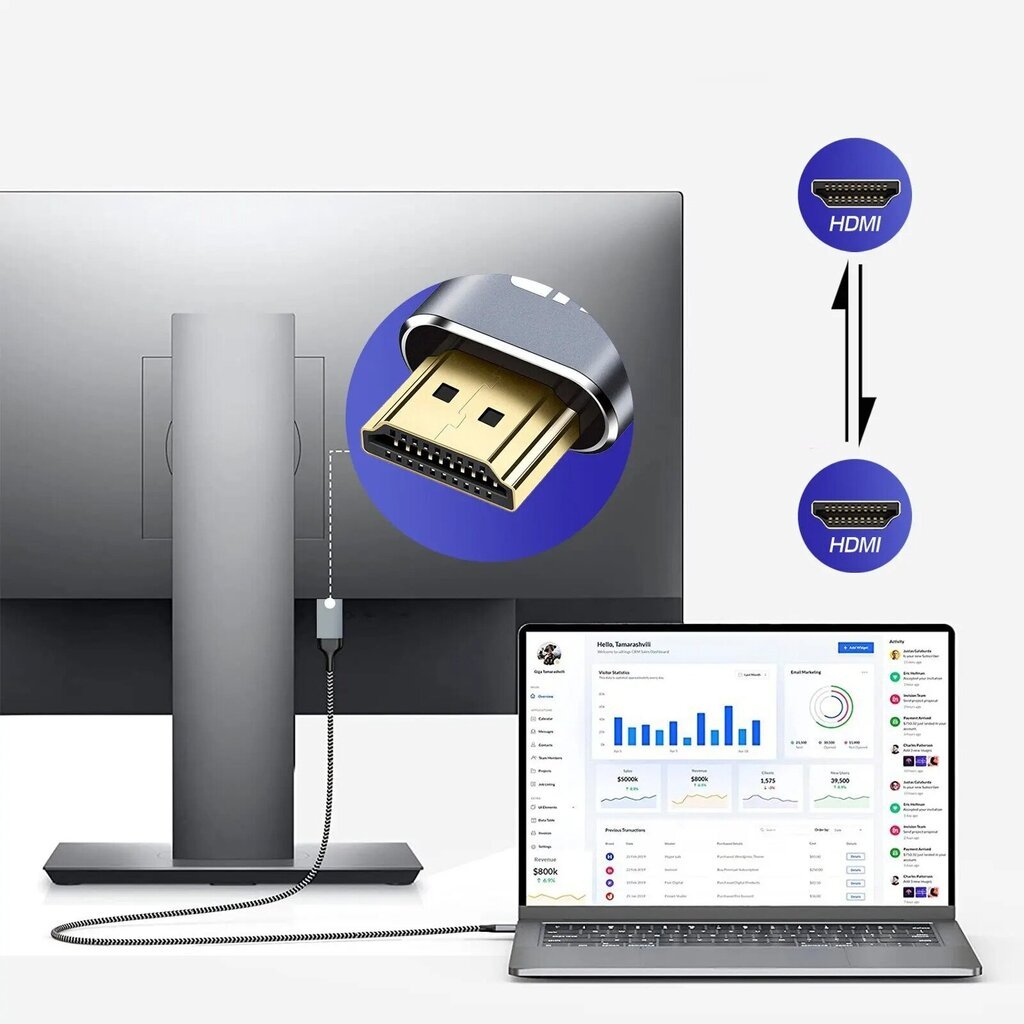 2.0 HDMI kaabel, 1m, 4K@60Hz / 2K@165Hz цена и информация | Kaablid ja juhtmed | kaup24.ee