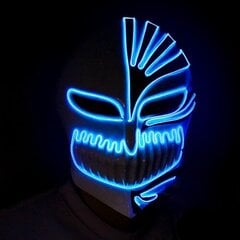 Led mask hõõguv led halloween pidu kostüüm patareid hind ja info | Karnevali kostüümid | kaup24.ee