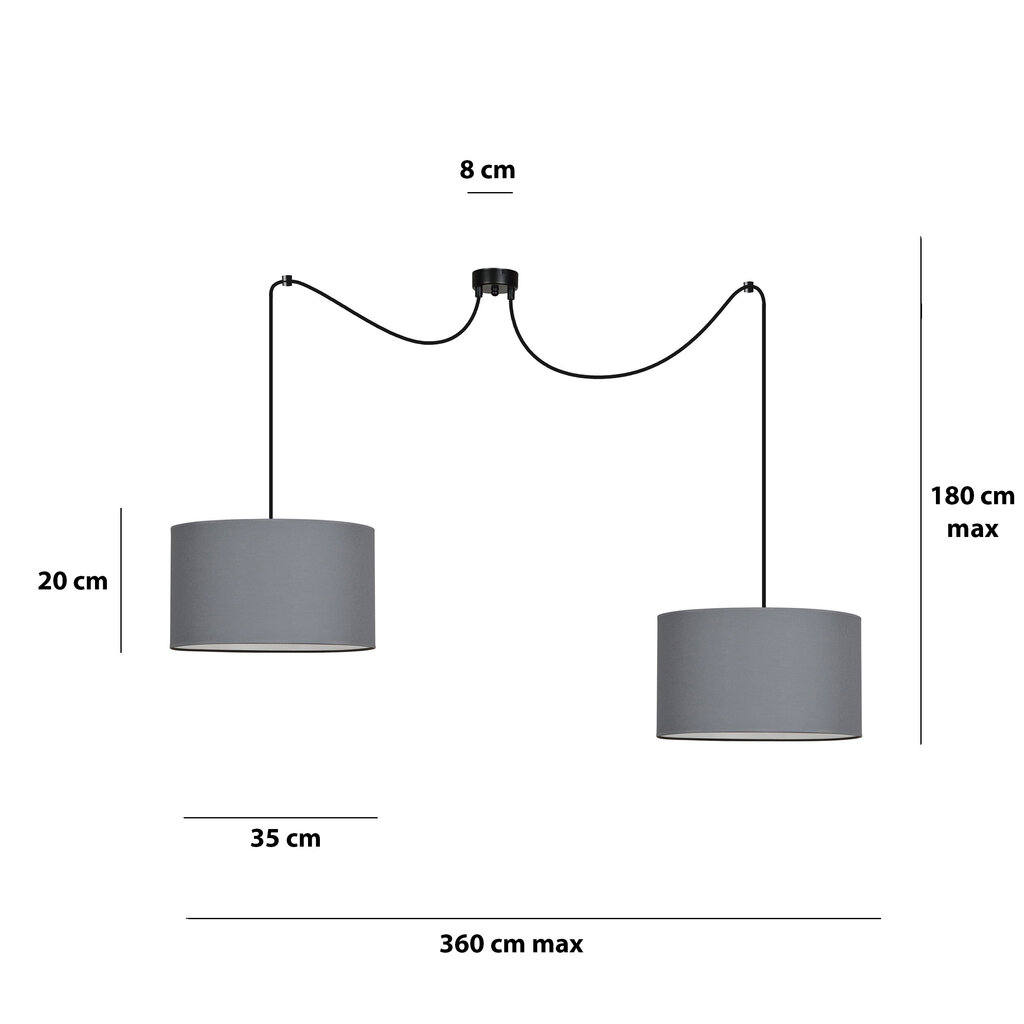 Emibig rippvalgusti Roto 2 hind ja info | Rippvalgustid | kaup24.ee