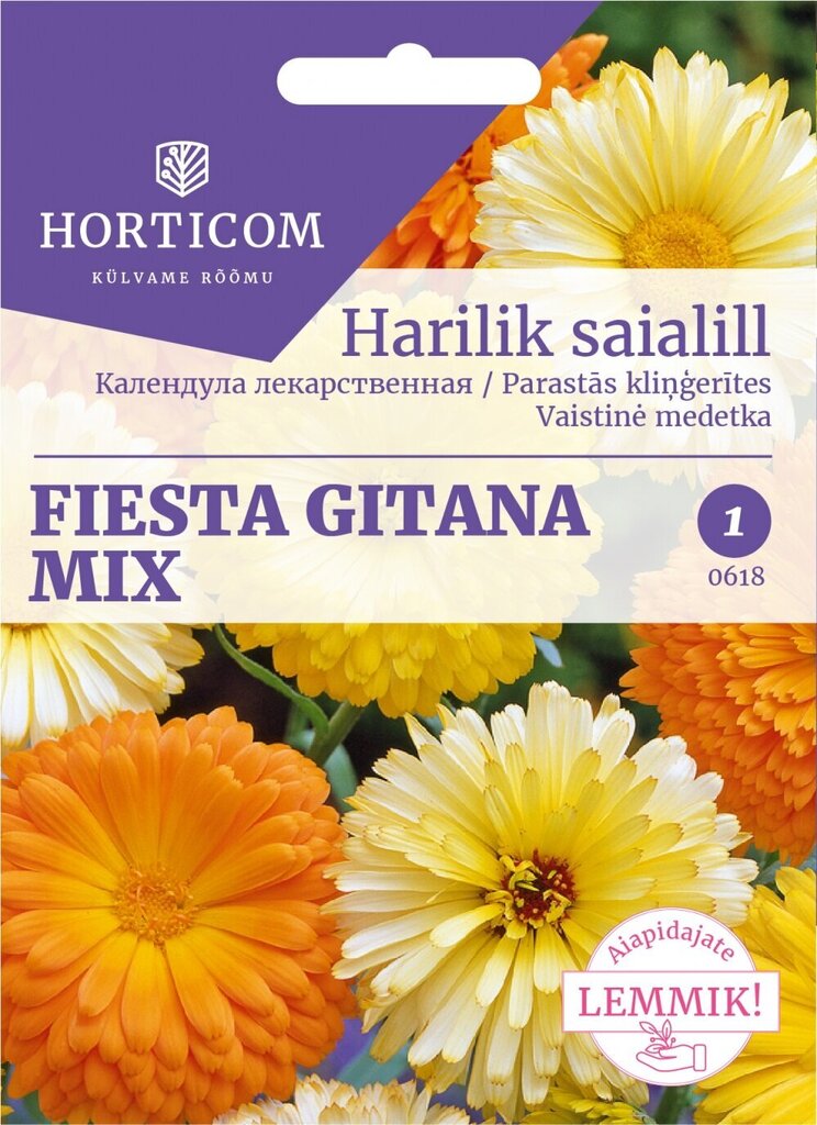 Harilik saialill Fiesta Gitana segu 2g цена и информация | Lilleseemned | kaup24.ee