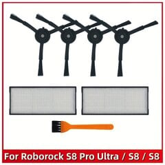 'Подходит для Roborock S8 Pro Ultra/S8/S8 пылесос аксессуары, с 2 фильтрами, 4 боковыми щетками, 1 чистящей щеткой.' цена и информация | Аксессуары для пылесосов | kaup24.ee