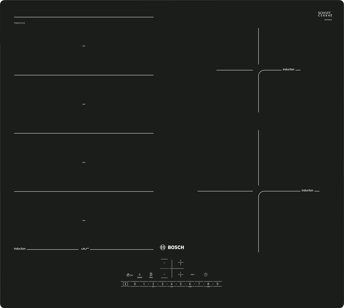 Induktsioonpliidiplaat Bosch PXE611FC5Z hind ja info | Pliidiplaadid | kaup24.ee