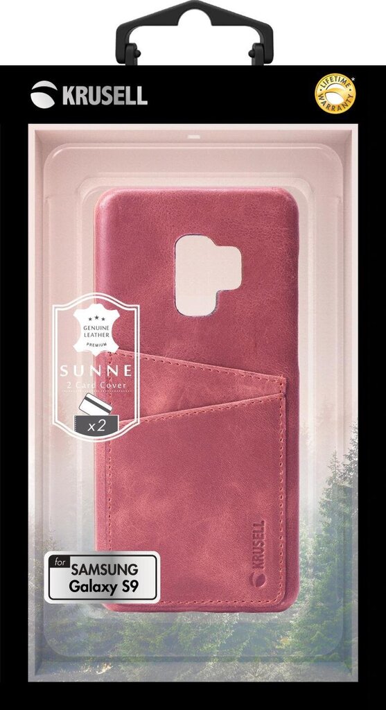 Telefoniümbris Krusell Sunne 2 Card Cover telefonile Samsung Galaxy S9, punane hind ja info | Telefoni kaaned, ümbrised | kaup24.ee