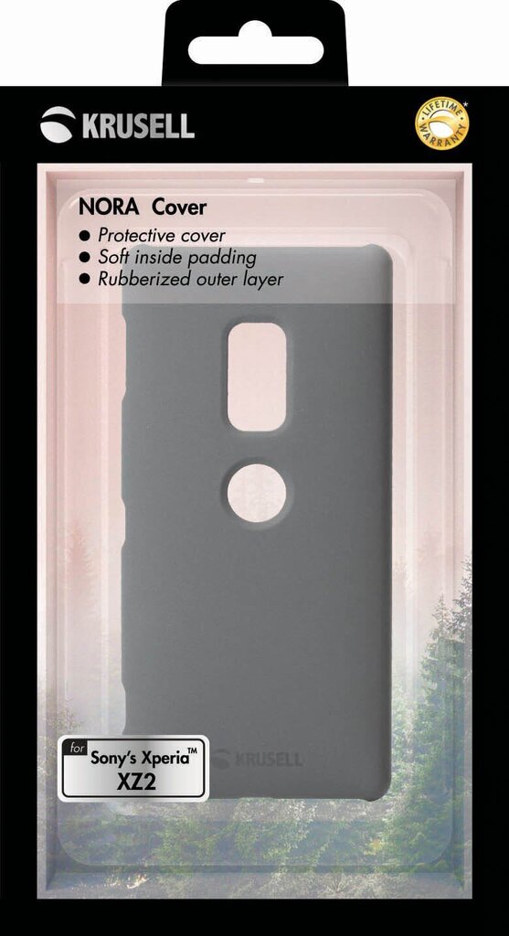 Telefoniümbris Krusell Nora Cover telefonile Sony Xperia XZ2, hall/must hind ja info | Telefoni kaaned, ümbrised | kaup24.ee