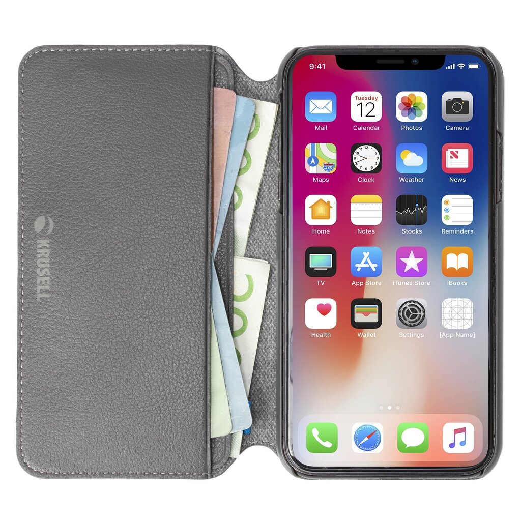 Telefoniümbris Krusell Pixbo 4 Card SlimWallet telefonile Apple iPhone X/XS, hall цена и информация | Telefoni kaaned, ümbrised | kaup24.ee