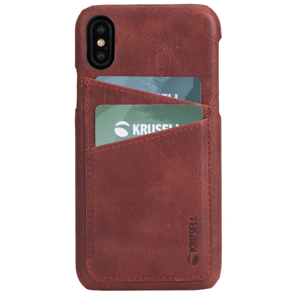 Telefoniümbris Krusell Sunne 2 Card Cover telefonile Apple iPhone XS Max, punane hind ja info | Telefoni kaaned, ümbrised | kaup24.ee