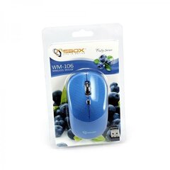 Sbox Wireless Optical Mouse WM-106 blue цена и информация | Мыши | kaup24.ee