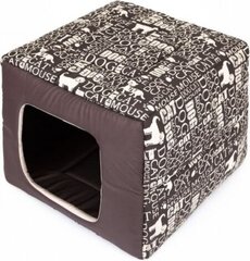 Лежанка - будка Hobbydog Butterfly 2 в 1, R4, 55 x 55 x 22 см, коричневая цена и информация | Лежаки, домики | kaup24.ee