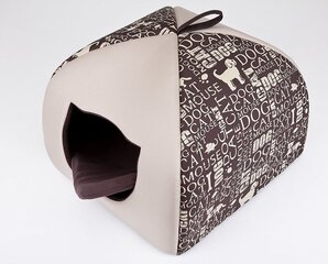 Лежак-будка Hobbydog Igloo R3, 49x49x40 см, коричневый цена и информация | Лежаки, домики | kaup24.ee