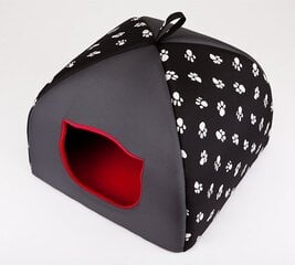 Лежак-будка Hobbydog Igloo R3, 49x49x40 см, черный цена и информация | Лежаки, домики | kaup24.ee