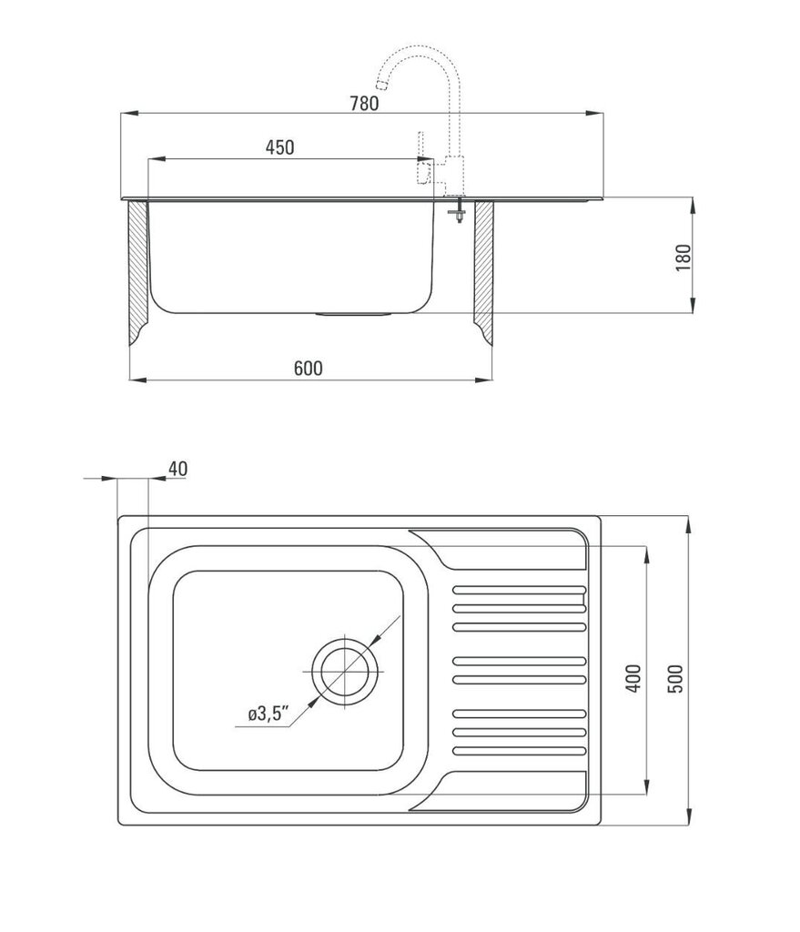 Köögivalamu Deante Xylo ZEX 311B, decor цена и информация | Köögivalamud | kaup24.ee