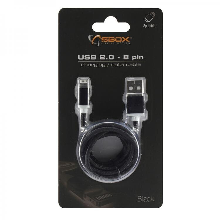 Sbox IPH7-B, USB 2.0 8-Pin, 1,5 m hind ja info | Mobiiltelefonide kaablid | kaup24.ee