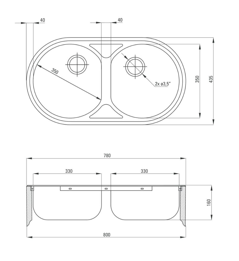 Köögivalamu Deante Duet ZYD 3203, decor цена и информация | Köögivalamud | kaup24.ee